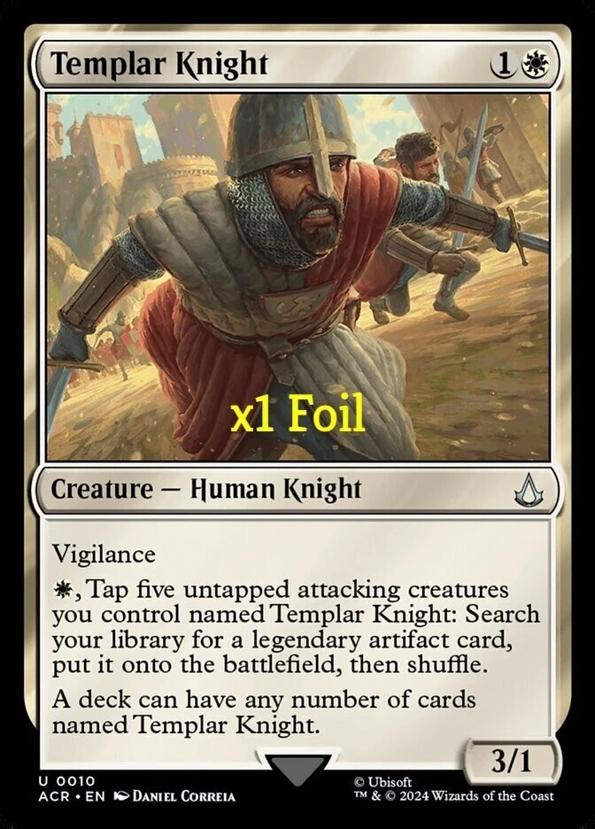 MTG Foil Universes Beyond: Assassin's Creed ACR Templar Knight MINT - Image 1 of 1
