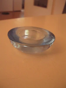 Teelichthalter aus blauem Glas, auch türkis, klein, schwer, NEU, IKEA - Bild 1 von 2