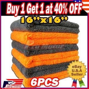 Microfiber Cleaning Towel Cloth Rag no scratch Polish Wax Dry Detailing Car Wash - Picture 1 of 9