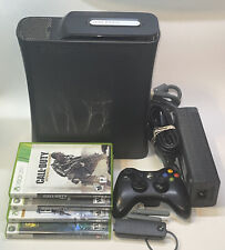 Official Microsoft Xbox 360 Elite 120GB Console & Wires Includes 4 Games Tested