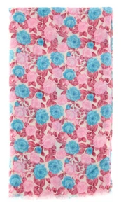 Luigi Borrelli Floreale Rosa Sciarpa Lunga - 66cm x 193cm - (FI120343) - Foto 1 di 4