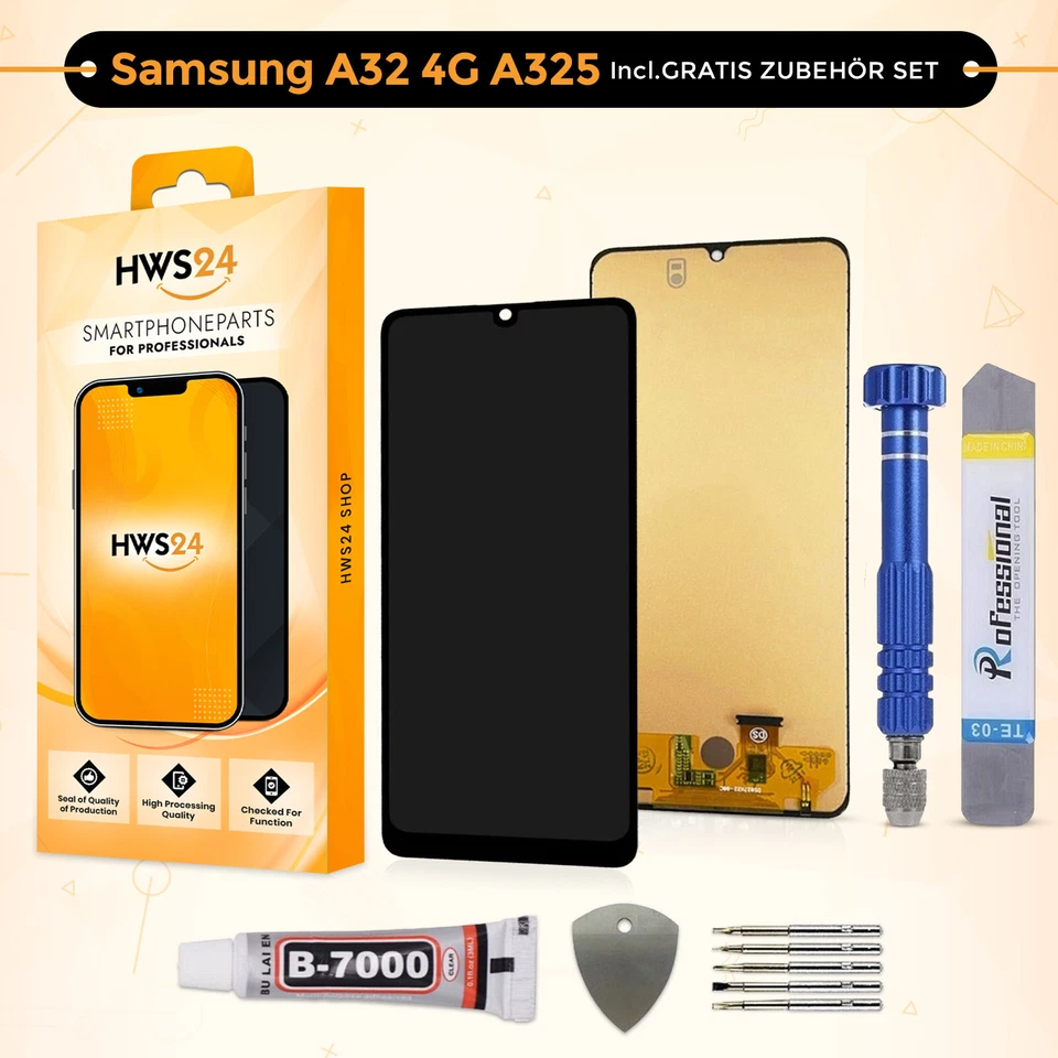 HWS24 Display für Samsung Galaxy A32 4G 2020 A325 Touch Screen Bildschirm