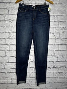 ZARA Skinny Mid Rise Step Raw Hem Denim Jeans Damen Gr. 4 Baumwolle Elasthan NEU - Bild 1 von 10