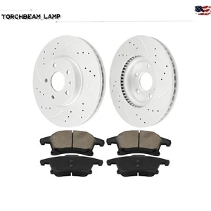 Front Drilled Disc Rotors Brake Pads For 13-19 Ford Fusion 2013-2016 Lincoln MKZ - Bild 1 von 14