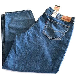 NWT Levi's 550 Relaxed Straight Fit Big & Tall Cotton Denim Jeans Mens 42x32 Blu - Picture 1 of 10
