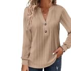 Classic Long Sleeve V Neck Blouse for Women Perfect for Work (63 characters)