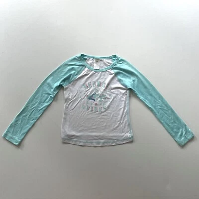 Billabong Swim Girls 6, Mermaid Vibes Graphic Rash Guard Long Sleeve UPF - Image 1 of 4