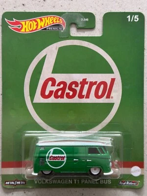 2023 Hot Wheels Premium Vintage Óleo VOLKSWAGEN T1 PANEL BUS Castrol Car Culture - Imagem 1 de 4