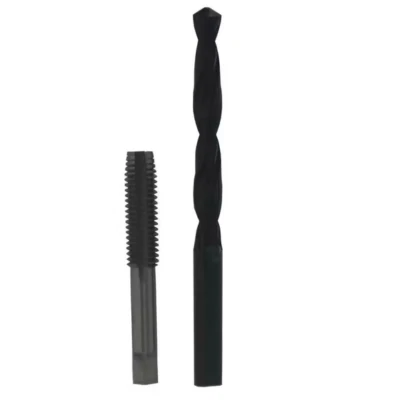 1/4" NPT Pipe Tap & 7/16" Drill Bit Set Carbon & HSS Steel 2-Piece - Image 1 of 4