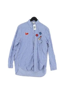 Springfield Women's Shirt UK 14 Blue 100% Cotton Basic - Picture 1 of 6