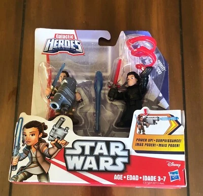 Playskool Star Wars Galactic Heroes Rey Resistance Outfit & Kylo Ren Foto 1 de 4