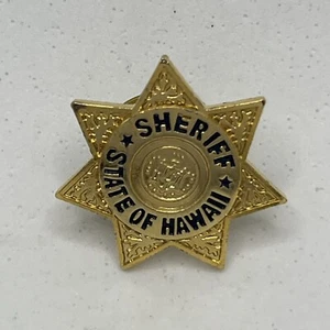 Hawaii State Sheriff Police Dept Law Enforcement Crime Prevention Enamel Hat Pin - Picture 1 of 8