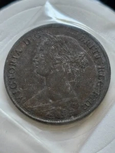 1861 Great Britain UK Half Penny Queen Victoria Britannia Bronze - Picture 1 of 11