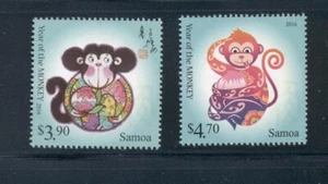 Samoa #1215-16 (2016 Year of the Monkey set) VFMNH CV $6.50 - Picture 1 of 1