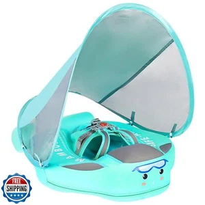 Flotador de piscina para bebé no inflable Mambobaby con cola y dosel UPF 50+ Sun Pro - Imagen 1 de 5