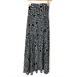 Lularoe Black and White Thick Waist Band Maxi Festival Skirt - Picture 1 of 4
