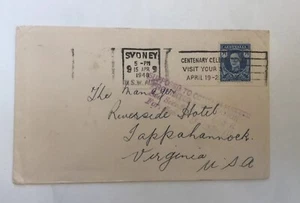 AUSTRALIA, SYDNEY CANCEL AUSTRALIA CENTENARY CELEBRATION 1948 USA - Picture 1 of 2
