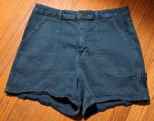 Universal Thread Jean Shorts Teal 12 Womens Highest Rise Midi Stretch Blue Green - Picture 1 of 6