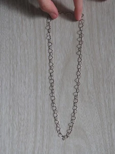 VTG Sterling Silver 925 All Heart Chain Necklace Italy 18" Long Dainty Cute - Picture 1 of 8