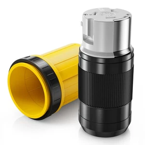 50AMP RV Power Cord Twist Lock Plug with Boot Locking Cover 125/250V RV Camper - Picture 1 of 8