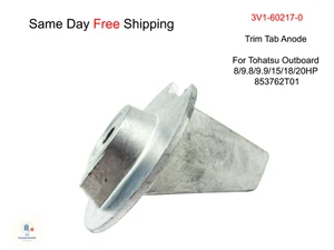 3V1-60217-0 Für Tohatsu Außenborder Trim Tab Anode 8/9.8/9.9/15/18/20HP 853762T0 - Bild 1 von 10