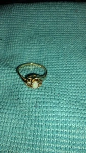 Anillo vintage de oro, ópalo y diamantes de 10 KP/GTR para mujer - Imagen 1 de 13