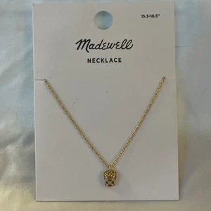 Madewell French Fry Gold Tone Pendant Necklace Kitschy Fast Food 15.5-18.5” - Imagen 1 de 4