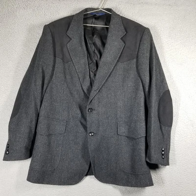 Pendleton Blazer Jacket Men's 46L Long Double Botton Sports Coat Wool Gray - Image 1 of 4