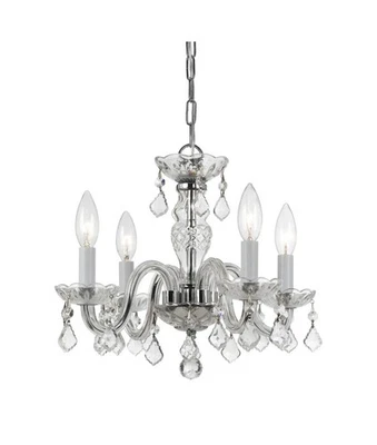 Crystorama Lighting Group 1064-CL-MWP традиционный кристалл 4 лампы - хром - Изображение 1 из 3
