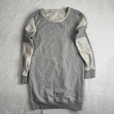 Vestido Suéter Gris Diesel Manga Larga Piel de Cordero Cuero Para Mujer Pequeña Mancha Foto 1 de 4