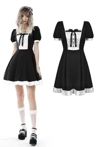 DARK IN LOVE Damen Schwarz Gothic Magic Puppe Rebel Kurzarm Party Lolita Kleid - Bild 1 von 21