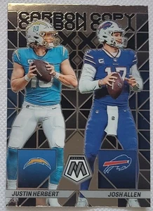 2023 Panini Mosaic - Carbon Copy Josh Allen, Justin Herbert #CC-1 - Picture 1 of 2
