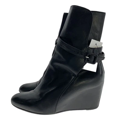 Christian Louboutin Botas Cortas Negro Cuero Tacón 3.54 pulgadas Talla EU 37.5 Auténticas Foto 1 de 4