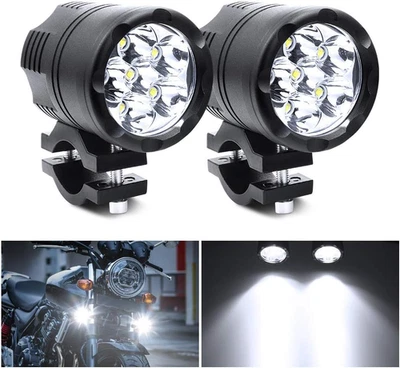 2PCS Fari Moto Supplementari,6 Leds Faretti LED Moto Luci Anteriori Faro Luci Su - Immagine 1 di 4
