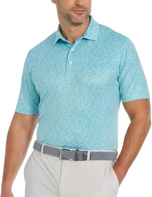 Camisa polo Greg Norman ML75 PlayDry, color verde, talla S, golf, absorción de humedad Foto 1 de 4