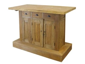 Theke Bar Tresen Hausbar Landhausstil Teakholz unbehandelt B:160 cm (11226) - Bild 1 von 9