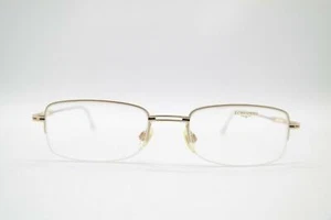 Vintage Longines L4375 Gold Schwarz Halbrand Brille Brillengestell NOS - Picture 1 of 6