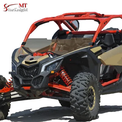 Half Front Windshield Windscreen For 2017-2023 Can Am Maverick X3 Turbo R MAX Foto 1 de 4