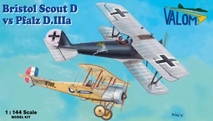 Valom 1/144 14436 Bristol Scout D vs Pfalz D.IIIa 2in1 plastic kits - Picture 1 of 1