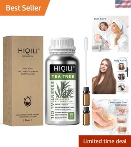 16 Fl Oz Tea Tree Oil with Carrier Bottles - Essential Remedies for Home & Away - Picture 1 of 8