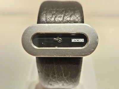 RELOJ RETRO HERMOSO RECTANGULAR OVALADO DAMAS ACERO INOXIDABLE CUARZO ME ENCANTA "MOSCHINO" Foto 1 de 4