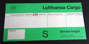 Luftfracht-Aufkleber Lufthansa Cargo Label Service Freight German Airline 70er - Picture 1 of 1