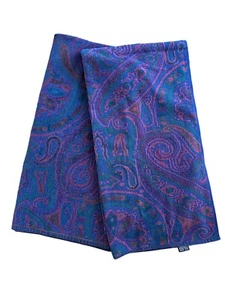 2 toallas de baño Ralph Lauren vintage medallón cachemir 100 % algodón púrpura azul - Imagen 1 de 4