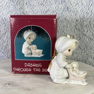1990 Precious Moments “Dashing Through The Snow” #521574 Ornament W47 - Picture 1 of 7