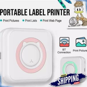 Mini Pocket Thermal Printer Wireless Bluetooth Inkless Photo Printing Machine US - Picture 1 of 15
