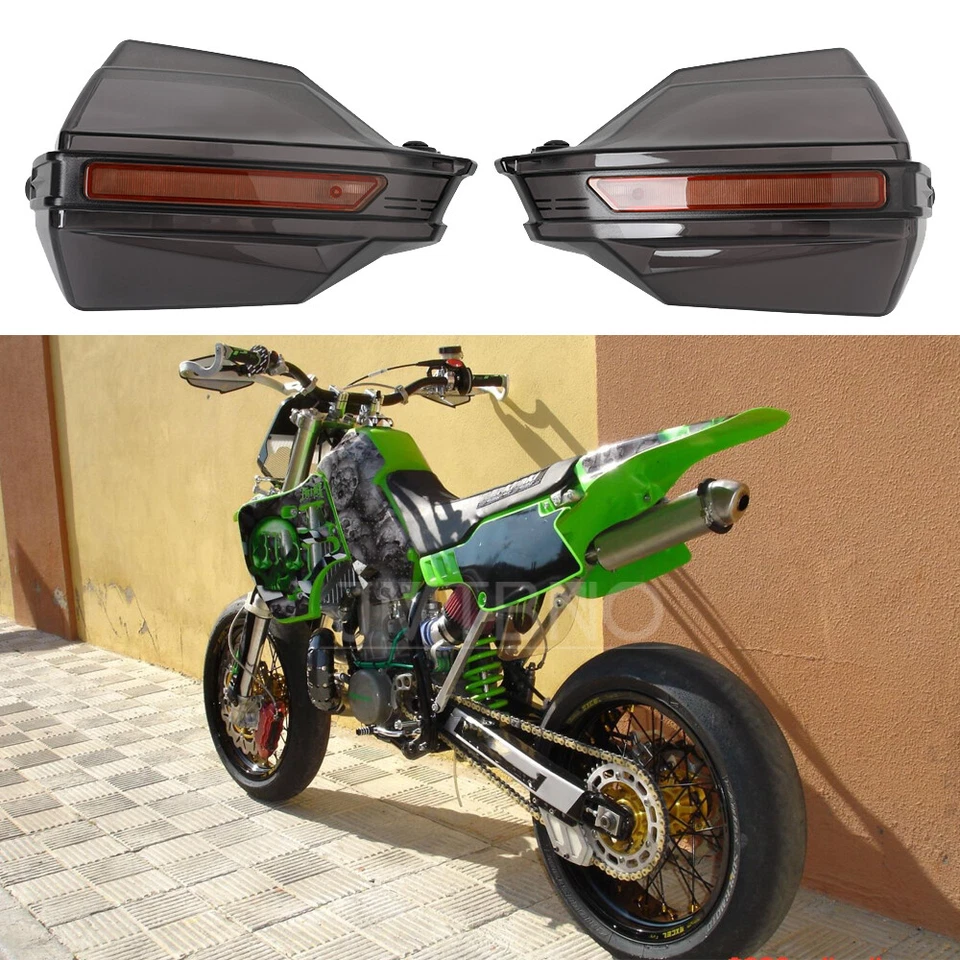 Para Kawasaki KLX300 KX500 7/8" Guardamanos Protector Moto Humo Foto 1 de 4