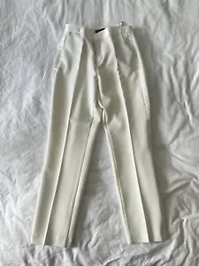 Zara Women’s Trousers White Size M - Skinny Tuxedo, Satin Side Strip - Picture 1 of 4