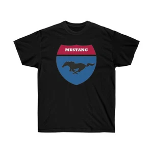 Mustang Highway Shield Unisex Ultra Cotton Tee - Picture 1 of 5
