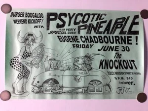 PSYCOTIC PINEAPPLE-EUGENE CHADBOURNE Show Poster 2017 11x17 SIGNIERT Punkrock - Bild 1 von 1