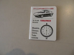 1978 - 1980 Porsche 928 Data book Daten büchlein Werkstatthandbuch - Bild 1 von 7